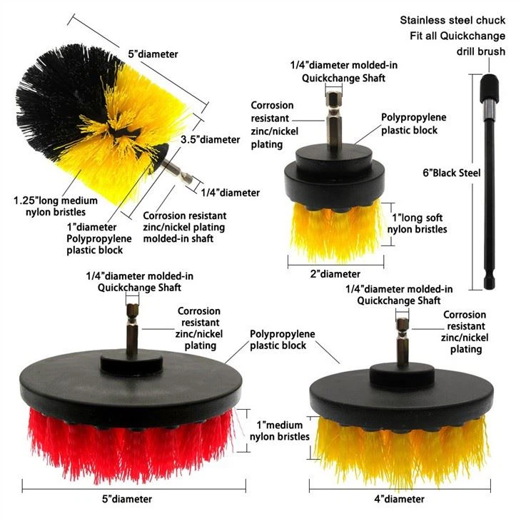 Electric Drill Brush Cleaner Tool Power Scrubber